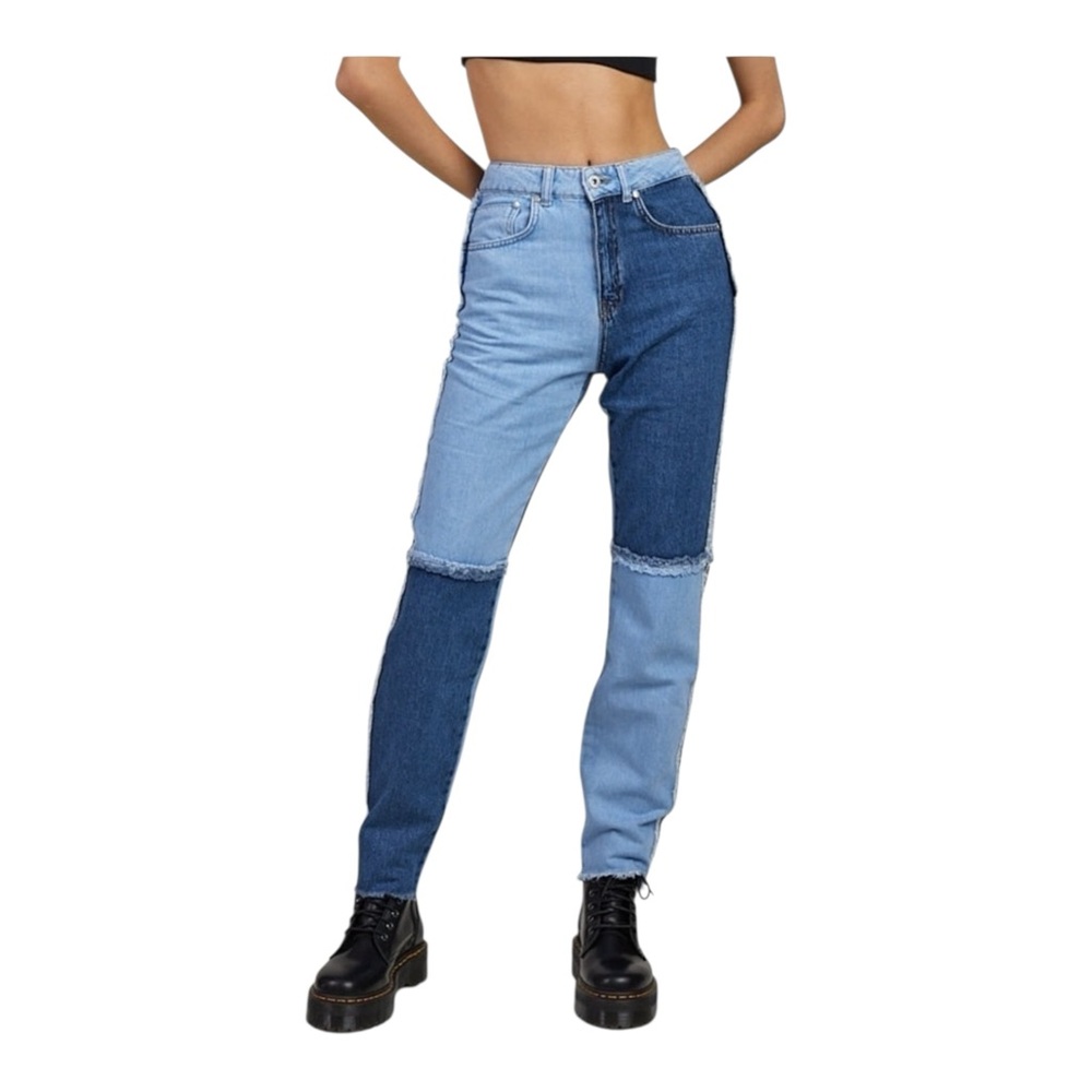 The Ragged Priest Quarter Panel Patchwork Denim Jeans